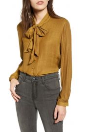 Chelsea28 Tie Neck Jacquard Blouse   Nordstrom at Nordstrom